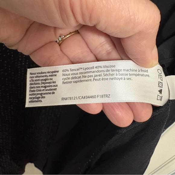 EILEEN FISHER Morse Code Black Belted Long Kimono Jacket Sz M - Picture 10 of 16